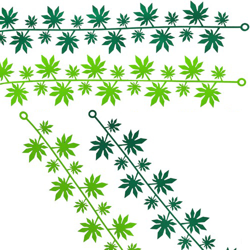 펠트소품 식물 넝쿨줄기 단풍잎 (환경 구성 꾸미기 소품)
