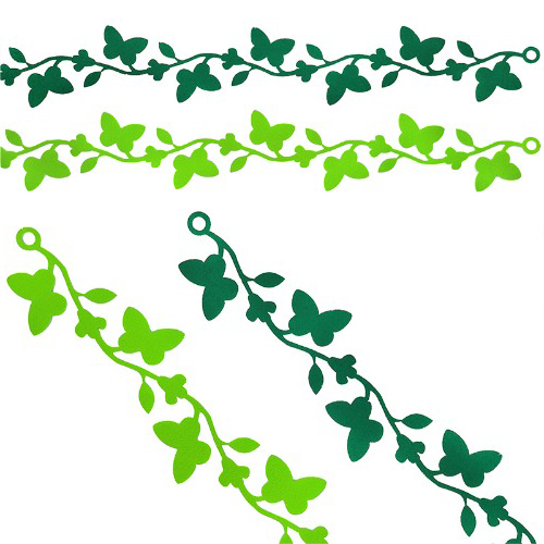 펠트소품 식물 넝쿨줄기 나비잎 (환경 구성 꾸미기 소품)